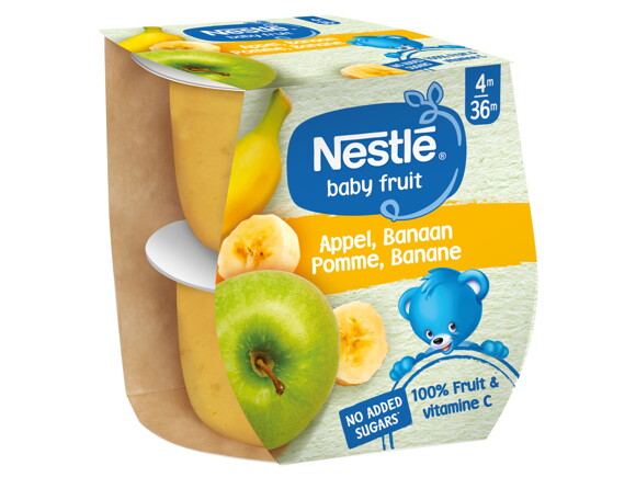 Nestlé Baby Fruit Compote Pomme Banane Sans couvercles