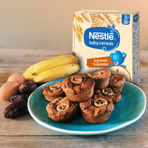 Banana cupcakes Nestle Baby 5 cereals