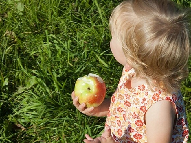 Un bébé mange un fruit - Nestlé Baby&Me