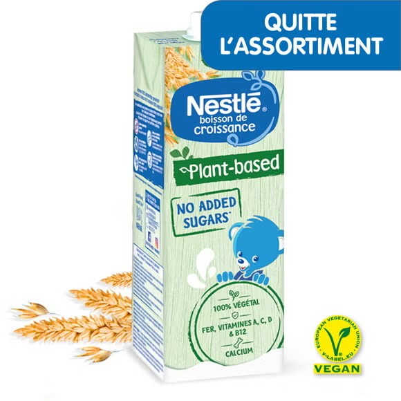 La Nestlé® Boisson Végétale de Croissance disparait de notre assortiment